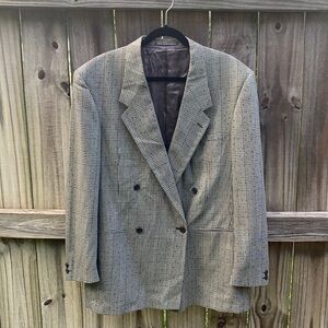 V2 by Versace black and white blazer, size 42R